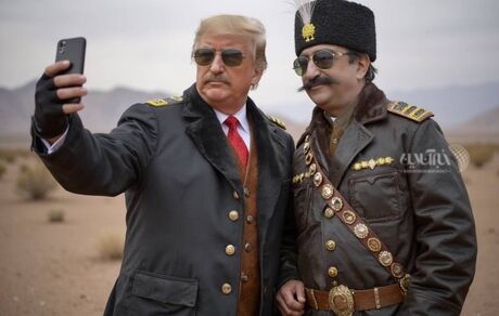 سلفی ترامپ با ناصرالدین شاه!