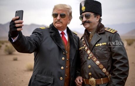 سلفی ترامپ با ناصرالدین شاه!