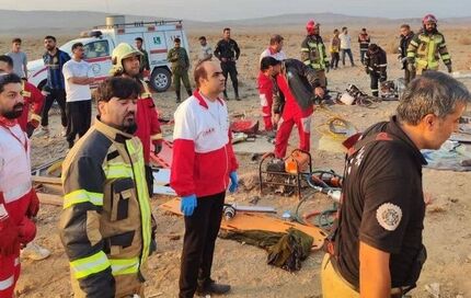 جان باختن ۱۱ نفر در واژگونی اتوبوس کرمانشاه تهران