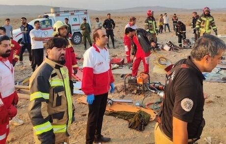 جان باختن ۱۱ نفر در واژگونی اتوبوس کرمانشاه تهران