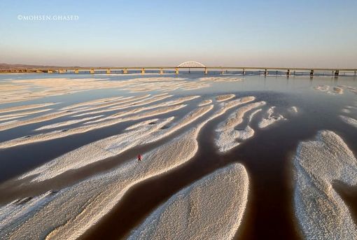 دریاچه ارومیه کاملا خشک شد! / عکس