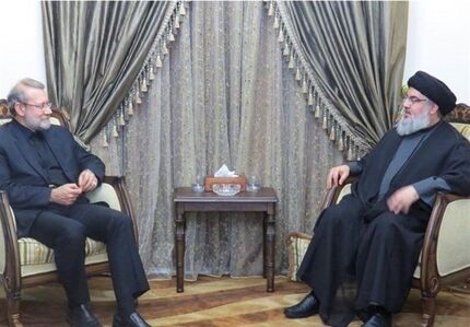 لاریجانی با سید حسن نصرالله دیدار کرد