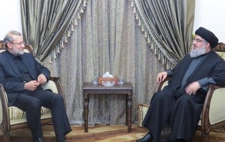 لاریجانی با سید حسن نصرالله دیدار کرد
