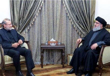 لاریجانی با سید حسن نصرالله دیدار کرد