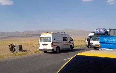 واژگونی مینی‌بوس در جاده خوی-جلفا با ۱۶ مصدوم