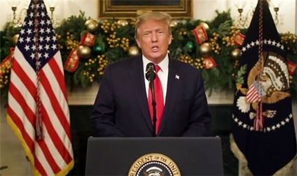 آخرین سخنرانی ترامپ در آغاز سال نوی میلادی پیش از ترک کاخ سفید