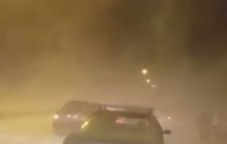 کولاک شدید در جاده اردبیل - نمین + تصادف زنجیره ای