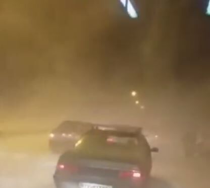 کولاک شدید در جاده اردبیل - نمین + تصادف زنجیره ای