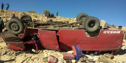 ۱۷ کشته و مصدوم در حادثه واژگونی مینی بوس در ورزقان