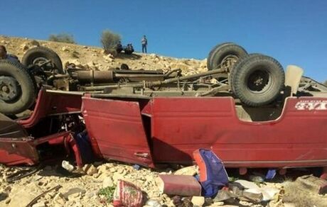 ۱۷ کشته و مصدوم در حادثه واژگونی مینی بوس در ورزقان