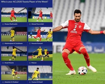 شجاع خلیل‌زاده بهترین بازیکن مرحله نیمه‌نهایی لیگ قهرمانان