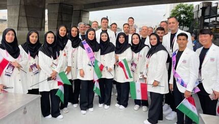 آخرین عکس ورزشکاران ایران قبل حضور در مراسم افتتاحیه المپیک ۲۰۲۴ پاریس