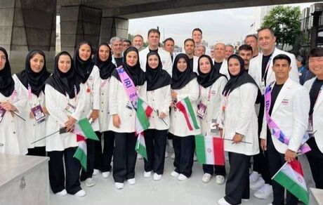 آخرین عکس ورزشکاران ایران قبل حضور در مراسم افتتاحیه المپیک ۲۰۲۴ پاریس