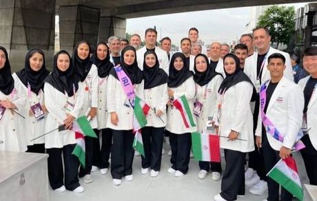 آخرین عکس ورزشکاران ایران قبل حضور در مراسم افتتاحیه المپیک ۲۰۲۴ پاریس
