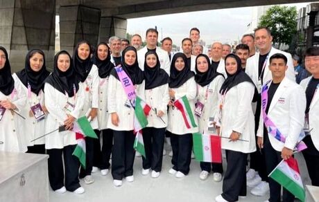 آخرین عکس ورزشکاران ایران قبل حضور در مراسم افتتاحیه المپیک ۲۰۲۴ پاریس