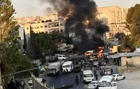یک اتوبوس در دمشق منفجر شد