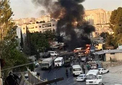 یک اتوبوس در دمشق منفجر شد