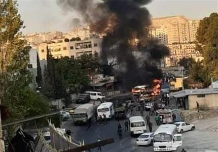 یک اتوبوس در دمشق منفجر شد