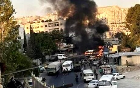 یک اتوبوس در دمشق منفجر شد