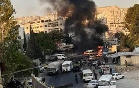 یک اتوبوس در دمشق منفجر شد