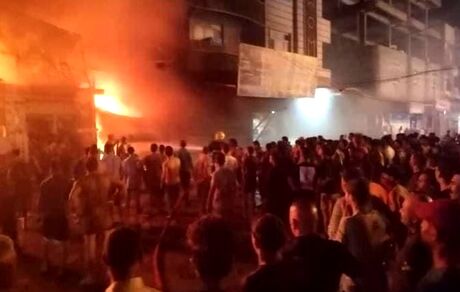 مفقود شدن ده نفر در آتش سوزی یک مرکز تجاری در بغداد عراق