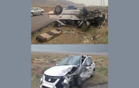 کوئیک با پژو ۴۰۵ به هم خوردند، ۸ نفر مصدوم شدند