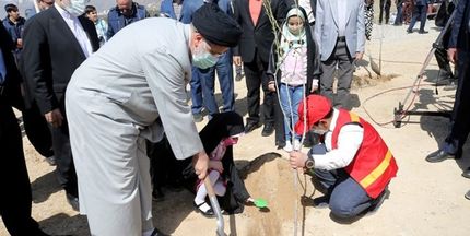حضور رئیسی در مراسم روز درختکاری
