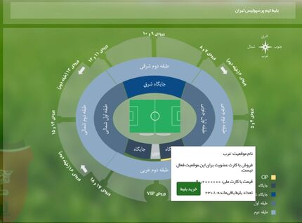 بلیت فوق نجومی بازی لیگ برتری پرسپولیس
