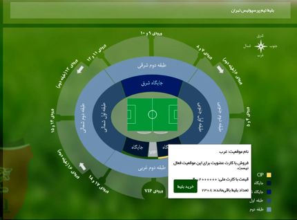 بلیت فوق نجومی بازی لیگ برتری پرسپولیس