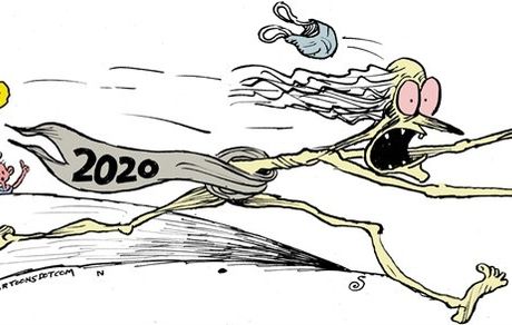کارتون| سال ۲۰۲۰ داره فرار می‌کنه!