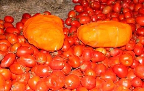 توقیف بار گوجه با طعم تریاک در اصفهان