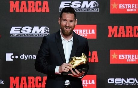 مسی ششمین کفش طلای اروپا را دریافت کرد