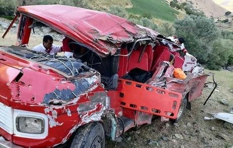 ۱۵ کشته و زخمی به‌علت تصادف خونین محور سقز-مریوان