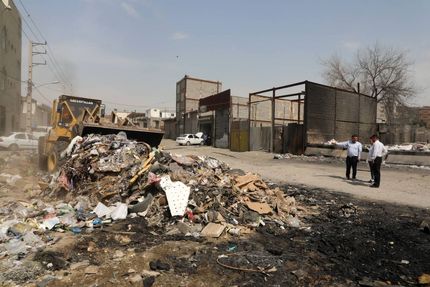 جمع‌آوری ۸۵ تن خاک و نخاله ساختمانی از ناحیه‌ای در یک منطقه تهران