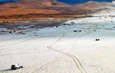 برف در کویر عربستان