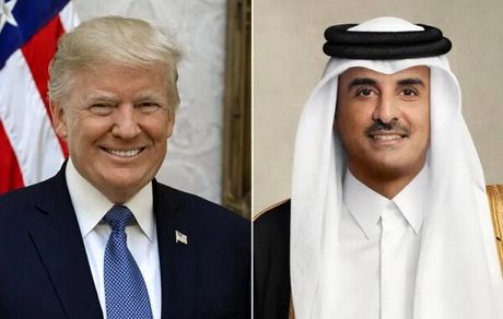 امیر قطر بعد از دیدار با لاریجانی با ترامپ گفت و گو کرد