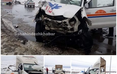 تصادف آمبولانس و ۴۰۵، دو فوتی در پی داشت