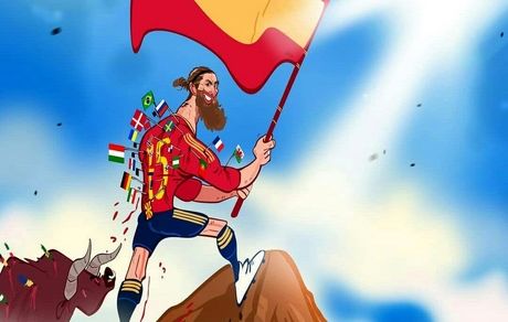 کارتون| راموس بر بام فوتبال اروپا 