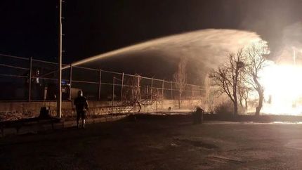 آتش سوزی مهیب در نزدیکی پالایشگاه تبریز