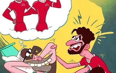 کارتون/ یورگن کلوپ، کابوس محمد صلاح را به لیورپول می‌آورد!