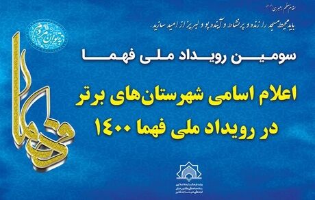 شهرستان‌های برتر کشور در رویداد ملی فهما ۱۴۰۰ معرفی شدند