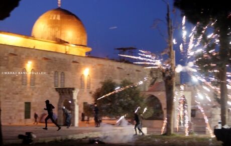 درگیری شدید نظامیان صهیونیست و نمازگزاران فلسطینی در مسجدالاقصی / ۴۲ نفر زخمی شدند