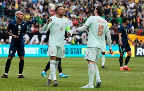 برد فرانسه مقابل برزیل در دیداری دوستانه