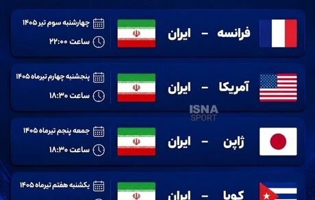 تیم ملی از امشب وارد هفته دوم لیگ ملت‌های والیبال ۲۰۲۶ می‌شود