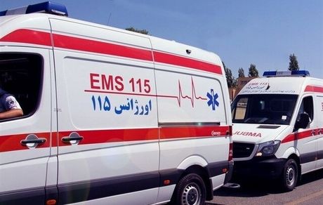 واژگونی آمبولانس در استان چهارمحال و بختیاری
