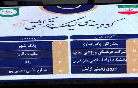 لیگ برتر کشتی قرعه کشی شد
