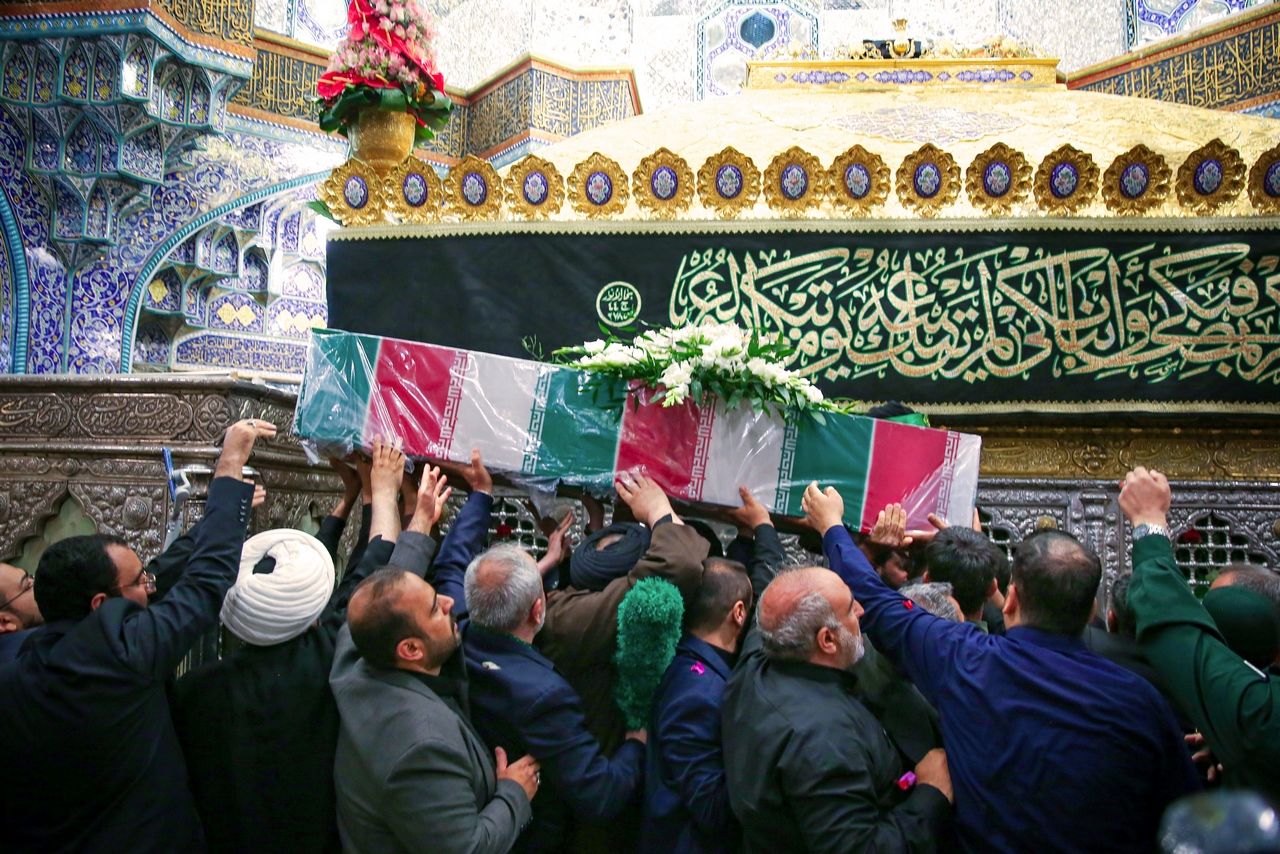پیکر رئیس جمهور شهید در قم