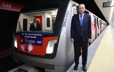 اردوغان باز هم دست به یک اقدام تبلیغاتی در آستانه انتخابات کرد / این بار افتتاح خط مترو در پایتخت
