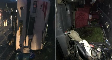 ۲۴ فوتی و مصدوم در پی واژگونی مینی بوس در فومن