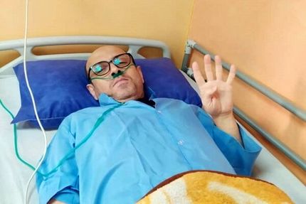 عکس| سعادتمند روی تخت بیمارستان 